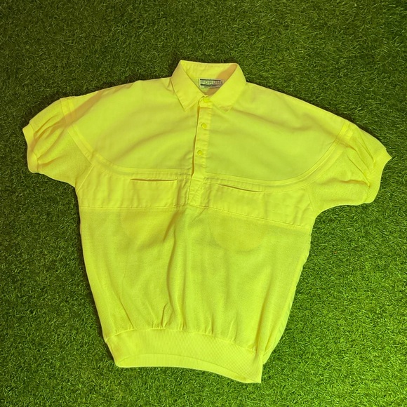 forum Tops - Vintage 1960s lightweight mesh polyester cotton polo